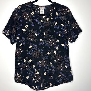 Cherokee Alxa Scrub Top S black/blue Style 2700